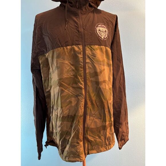 NWOT Black Craft VI Cult Windbreaker Jacket Camo Blk Hood 2 Pockets Zip XXL 3XL - Picture 5 of 7